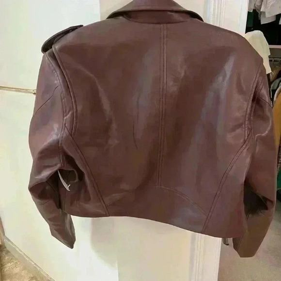 BLANKNYC dark red/ brown leather jacket size large NWT - Picture 4 of 4